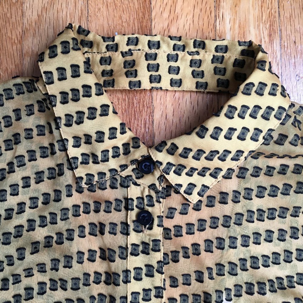 Open Back Mustard Yellow Blouse